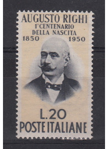 1950 Centenario Nascita Fisico Augusto Righi Perfetto non Linguellato 1 Val Sassone 633